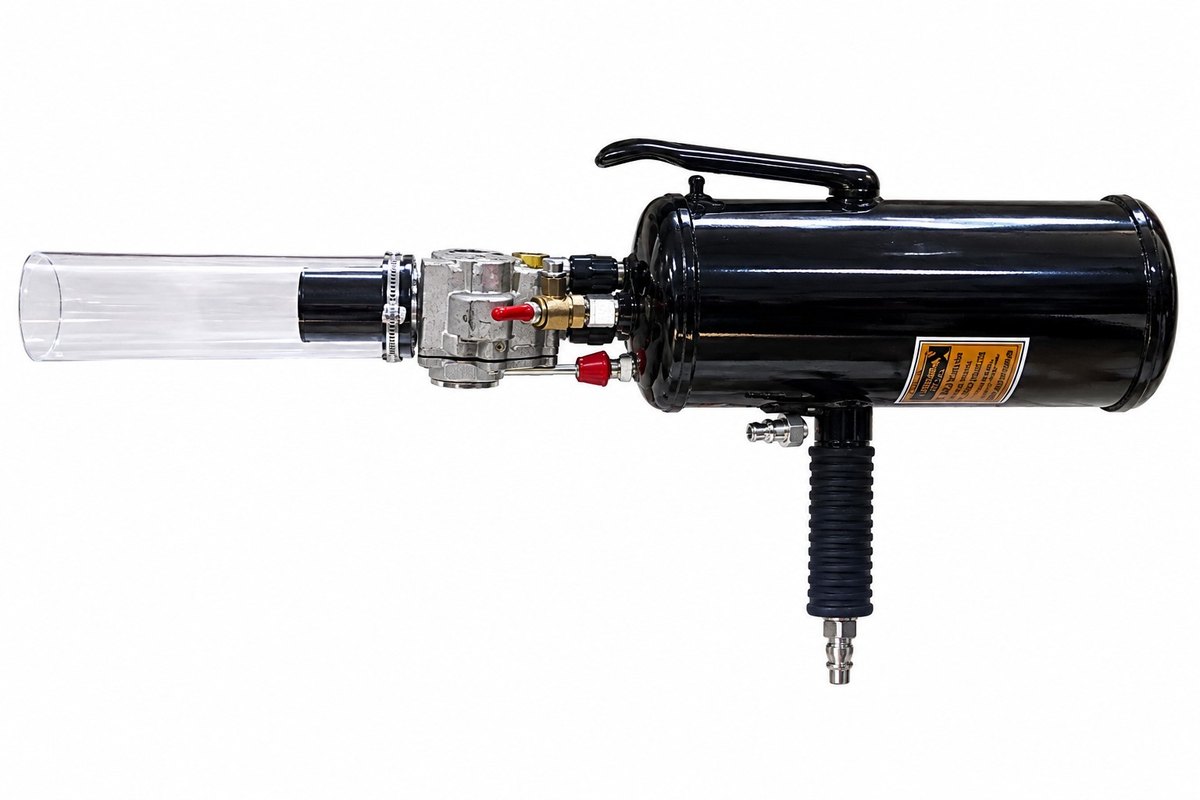 ShirtShooter.co shirt launcher photographed on a clean white background